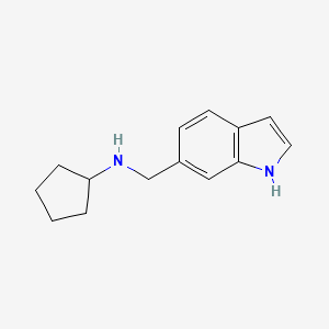 molecular formula C14H18N2 B1385215 N-(1H-Indol-6-ylmethyl)cyclopentanamine CAS No. 1017791-15-9