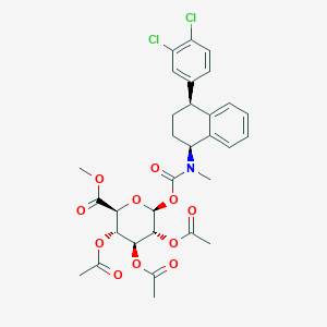 molecular formula C31H33Cl2NO11 B13852198 Sertraline Carbamoyl Glucuronide Methyl Ester Triacetate 