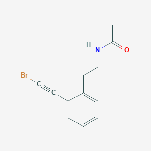 molecular formula C12H12BrNO B13852265 N-[2-[2-(2-bromoethynyl)phenyl]ethyl]acetamide 