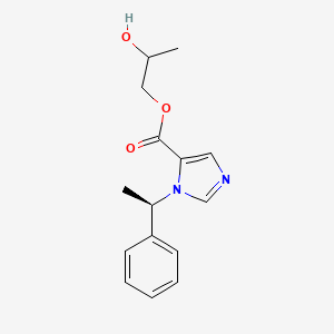 molecular formula C15H18N2O3 B13852288 2-Hydroxypropyl 1-((R)-1-Phenylethyl)-1H-imidazole-5-carboxylate 