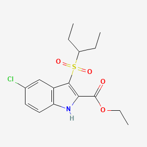 molecular formula C16H20ClNO4S B13852346 ethyl 5-chloro-3-pentan-3-ylsulfonyl-1H-indole-2-carboxylate 