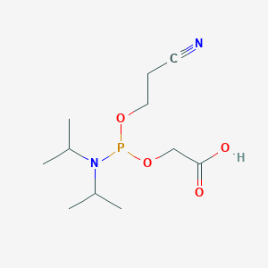 molecular formula C11H21N2O4P B13852368 2-(((2-Cyanoethoxy)(diisopropylamino)phosphino)oxy)acetic Acid 