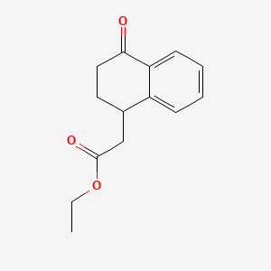 molecular formula C14H16O3 B13852379 Ethyl 2-(4-Oxo-1,2,3,4-tetrahydronaphthalen-1-yl)acetate 
