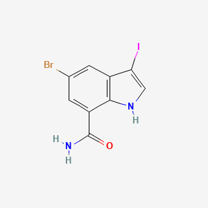 molecular formula C9H6BrIN2O B13852420 5-bromo-3-iodo-1H-indole-7-carboxamide CAS No. 860626-08-0
