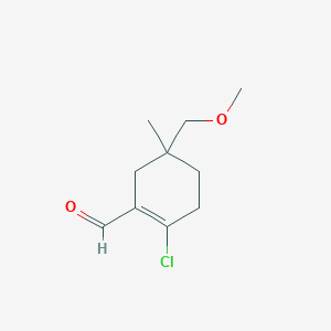molecular formula C10H15ClO2 B13852478 2-chloro-5-(methoxymethyl)-5-methyl-1-Cyclohexene-1-carboxaldehyde CAS No. 1256546-90-3