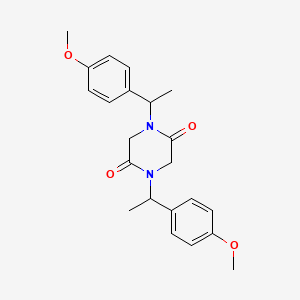 molecular formula C22H26N2O4 B13852479 1,4-Bis[1-(4-methoxyphenyl)ethyl]piperazine-2,5-dione 