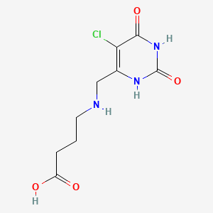 molecular formula C9H12ClN3O4 B13852515 4-(((5-Chloro-2,6-dioxo-1,2,3,6-tetrahydropyrimidin-4-yl)methyl)amino)butanoic Acid 