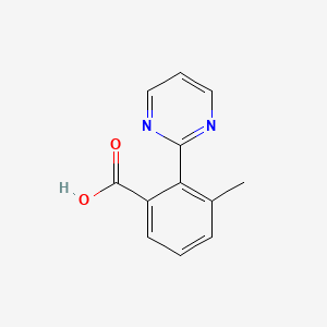 molecular formula C12H10N2O2 B13852643 3-Methyl-2-(pyrimidin-2-yl)benzoic acid 
