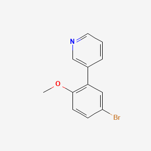 molecular formula C12H10BrNO B13852644 3-(5-Bromo-2-methoxyphenyl)pyridine 