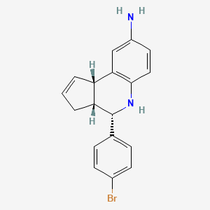 molecular formula C18H17BrN2 B1385265 (3Ar,4s,9bs)-4-(4-bromophenyl)-3a,4,5,9b-tetrahydro-3h-cyclopenta[c]quinolin-8-amine CAS No. 1391424-92-2
