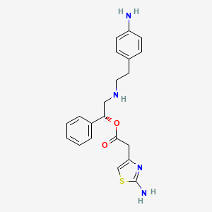 molecular formula C21H24N4O2S B13852677 (1R)-2-[[2-(4-Aminophenyl)ethyl]amino]-1-phenylethyl 2-amino-4-thiazoleacetate Hydrochloride 
