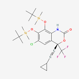 molecular formula C26H37ClF3NO4Si2 B13852703 (S)-7,8-Bis((tert-butyldimethylsilyl)oxy)-1,4-dihydro-2H-benzo[d][1,3]oxazin-2-one 