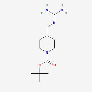 molecular formula C12H24N4O2 B13852755 Tert-butyl 4-[(diaminomethylideneamino)methyl]piperidine-1-carboxylate 