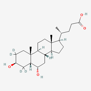 molecular formula C24H40O4 B13852771 Beta-Hyodeoxycholic Acid-d4 