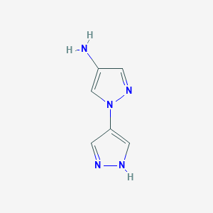 molecular formula C6H7N5 B1385279 1'H-[1,4'-bipyrazol]-4-amine CAS No. 1177292-57-7