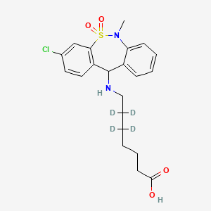 molecular formula C21H25ClN2O4S B13852891 Tianeptine-d4 (Major) 