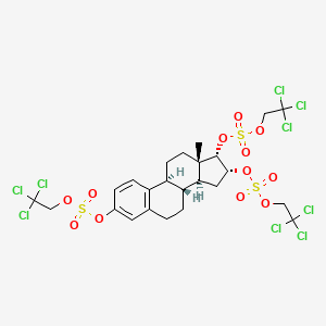 molecular formula C24H27Cl9O12S3 B13852895 Estriol Tri-(2,2,2-trichloroethyl)sulfate 