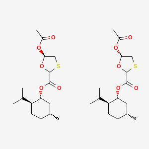 molecular formula C32H52O10S2 B13852911 trans-L-Menthol-5-(acetyloxy)-1,3-oxathiolane-2-carboxylate 