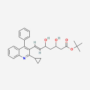 molecular formula C29H33NO4 B13852917 tert-butyl (E)-7-(2-cyclopropyl-4-phenylquinolin-3-yl)-3,5-dihydroxyhept-6-enoate 
