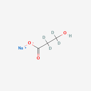 molecular formula C3H5NaO3 B13852993 3-Hydroxypropionic Acid-D4 Sodium Salt 