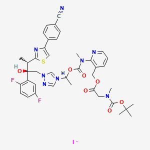 molecular formula C40H43F2IN8O7S B13853019 N-tert-Butyl Formyl Isavuconazonium Iodide Salt 