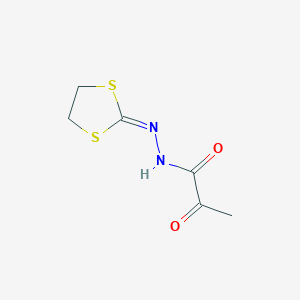 molecular formula C6H8N2O2S2 B138531 2-Pyruvoylhydrazono-1,3-dithiolane CAS No. 144602-01-7