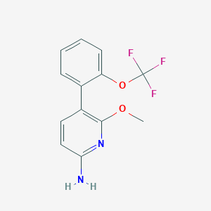 molecular formula C13H11F3N2O2 B13853111 6-methoxy-5-[2-(trifluoromethoxy)phenyl]-2-Pyridinamine 