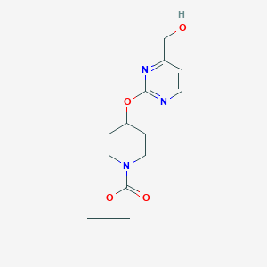 molecular formula C15H23N3O4 B13853170 Tert-butyl 4-[4-(hydroxymethyl)pyrimidin-2-yl]oxypiperidine-1-carboxylate 