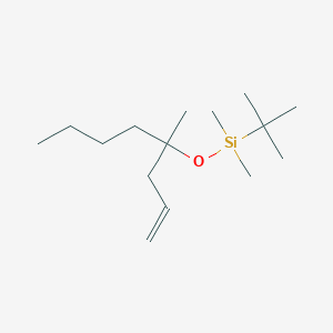 molecular formula C15H32OSi B13853195 tert-Butyldimethyl((4-methyloct-1-en-4-yl)oxy)silane 