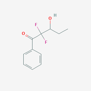 molecular formula C11H12F2O2 B138532 2,2-Difluoro-3-hydroxy-1-phenylpentan-1-one CAS No. 126392-92-5