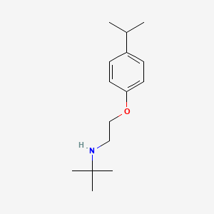molecular formula C15H25NO B1385320 N-[2-(4-Isopropylphenoxy)ethyl]-2-methyl-2-propanamine CAS No. 1040689-60-8