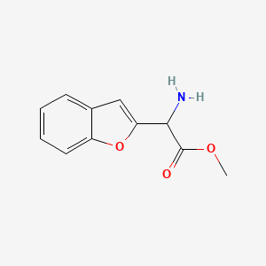 molecular formula C11H11NO3 B13853201 Methyl a-amino-2-benzofuranacetate 