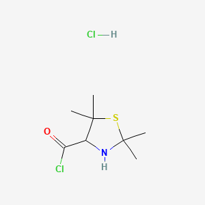molecular formula C8H15Cl2NOS B13853230 2,2,5,5-Tetramethylthiazolidine-4-carbonyl Chloride Hydrochloride 