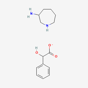 molecular formula C14H21N2O3- B13853278 Azepan-3-amine;2-hydroxy-2-phenylacetate 
