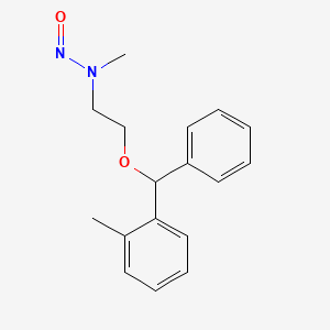 molecular formula C17H20N2O2 B13853292 N-Methyl-N-(2-(phenyl(o-tolyl)methoxy)ethyl)nitrous Amide; N-Nitroso N-Demethylorphenadrine; N-Nitroso N-Desmethylorphenadrine CAS No. 3028194-83-1