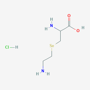 molecular formula C5H13ClN2O2Se B13853346 3-[(2-Aminoethyl)selanyl]alanine--hydrogen chloride (1/1) CAS No. 66491-74-5