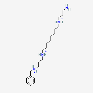 molecular formula C21H43N4+3 B13853350 N1-(3-Aminopropyl)-N8-(3-(benzylammonio)propyl)octane-1,8-diaminium 