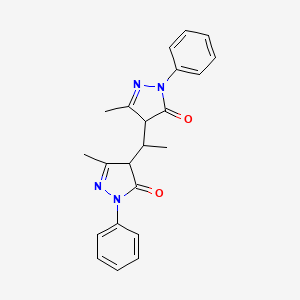 molecular formula C22H22N4O2 B13853414 4,4'-Ethylidenebis[2,4-dihydro-5-methyl-2-phenyl-3H-pyrazol-3-one 