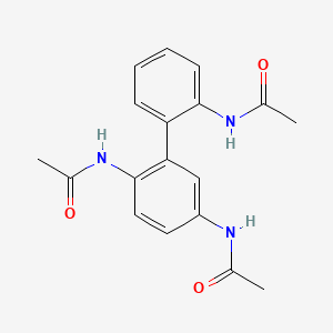 molecular formula C18H19N3O3 B13853432 N,N',N''-([1,1'-Biphenyl]-2,2',5-triyl)triacetamide 