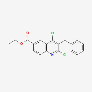molecular formula C19H15Cl2NO2 B13853448 Ethyl 3-benzyl-2,4-dichloroquinoline-6-carboxylate 
