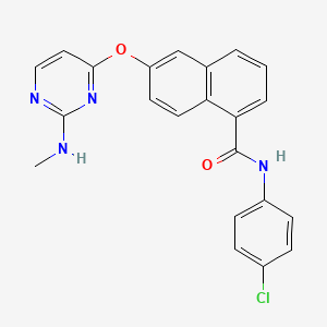 molecular formula C22H17ClN4O2 B13853462 N-(4-chlorophenyl)-6-[2-(methylamino)pyrimidin-4-yl]oxynaphthalene-1-carboxamide 