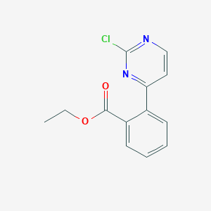 molecular formula C13H11ClN2O2 B13853492 Ethyl 2-(2-Chloro-4-pyrimidinyl)benzoate CAS No. 954234-06-1