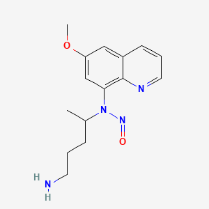 molecular formula C15H20N4O2 B13853513 N-(5-Aminopentan-2-yl)-N-(6-methoxyquinolin-8-yl)nitrous Amide 