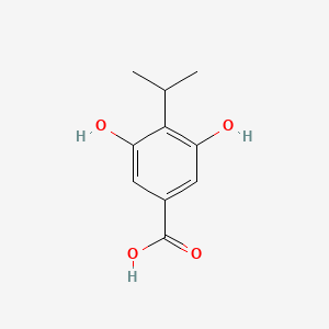 molecular formula C10H12O4 B13853546 3,5-Dihydroxy-4-isopropylbenzoic acid 