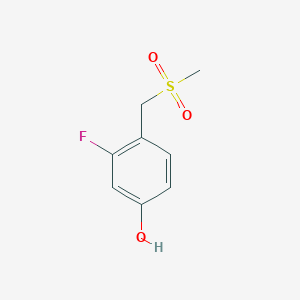 molecular formula C8H9FO3S B13853590 3-Fluoro-4-methanesulfonylmethylphenol 