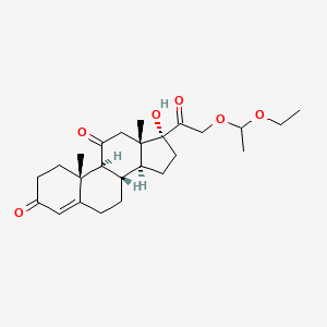 molecular formula C25H36O6 B13853658 21-1-((Ethoxyethoxy)acetyl)cortisone 