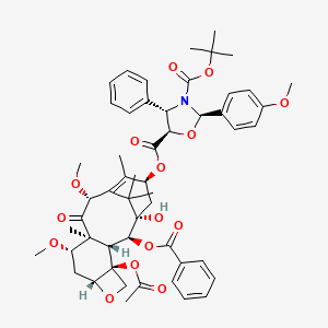 molecular formula C53H63NO15 B13853681 5-O-[(1S,2S,3R,4S,7R,9S,10S,12R,15S)-4-acetyloxy-2-benzoyloxy-1-hydroxy-9,12-dimethoxy-10,14,17,17-tetramethyl-11-oxo-6-oxatetracyclo[11.3.1.03,10.04,7]heptadec-13-en-15-yl] 3-O-tert-butyl (2R,4S,5R)-2-(4-methoxyphenyl)-4-phenyl-1,3-oxazolidine-3,5-dicarboxylate CAS No. 183133-95-1