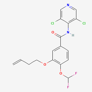molecular formula C17H14Cl2F2N2O3 B13853727 O-Descyclopropylmethyl, O-(buten-3-yl) Roflumilast 