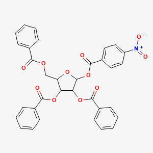 molecular formula C33H25NO11 B13853745 [3,4-Dibenzoyloxy-5-(benzoyloxymethyl)oxolan-2-yl] 4-nitrobenzoate 