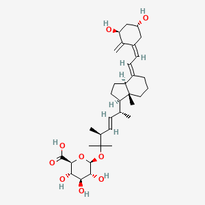 molecular formula C34H52O9 B13853764 1alpha,25-Dihydroxy Vitamin D2 25-beta-D-Glucuronide 